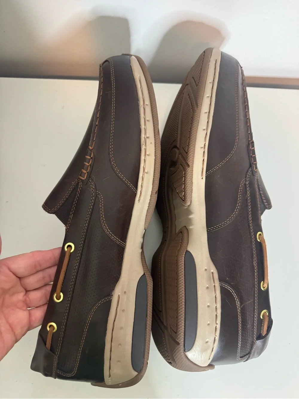 Dunham Men's Waterford Tan Slip-On Boat Shoes CH0503 men 17 extra wide